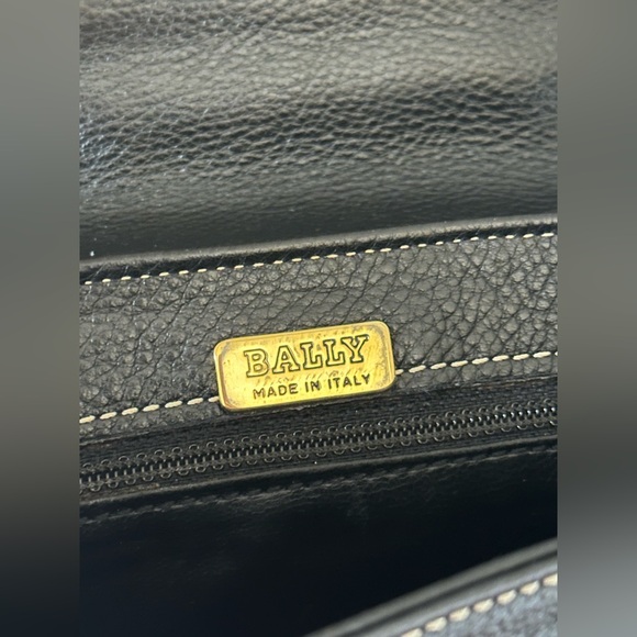 Bally Brown & Black Leather Shoulder Bag / Crossbody + Dustbag - Picture 9 of 11